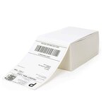 Compostable Labels - 100X150mm Direct Thermal 4X6 Fanfold All Printer Compatible