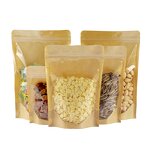 Kraft Food Pouch - Hot Selling Waterproof Ziplock Stand up With Clear Window Bag