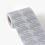 Suffocation Warning Labels - 50x50mm Packaging Poly Bag Adhesive Sticker Roll