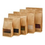 Kraft Paper Pouch - Food Grade Resealable Flat Bottom Stand up Zipper Food Packaging