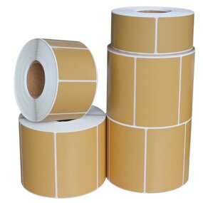 Kraft Label Sticker - Custom Roll Adhesive Blank Thermal Transfer Brown Paper