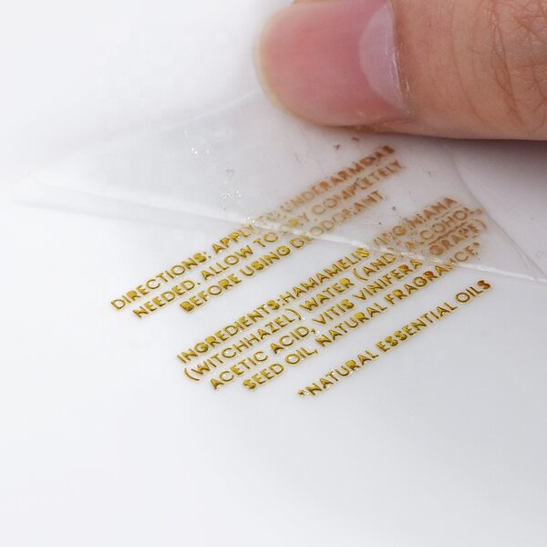 Gold UV Transfer Labels - Anti-Scratch Waterproof Custom Logo Glass Bottle Printing