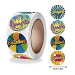 Kids Reward Stickers - 500PCS Assorted 8 Designs Motivational Toy Encouraging