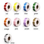 Round Thermal Labels - Custom Printing Color Coding Dot Colored Paper Sticker Roll