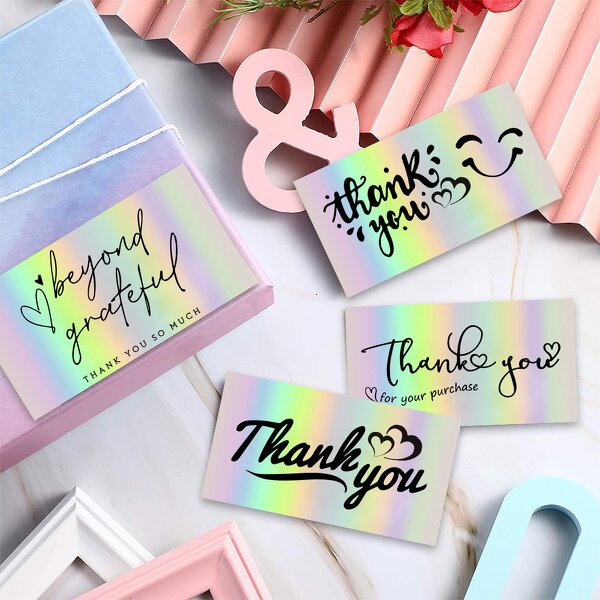Thank You Card - Colorful Paper Designs Custom Logo Small Businesses Gift Card