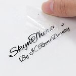 Red UV Transfer Stickers - Custom Logo Waterproof Glass Bottle Adhesive Label