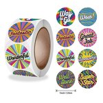 Kids Reward Stickers - 500PCS Assorted 8 Designs Motivational Toy Encouraging