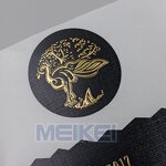 Red Wine Labels Factory - New Year 3D Gold Foil Embossed Luxury Texture Paper Custom Logo