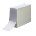 Compostable Labels - 100X150mm Direct Thermal 4X6 Fanfold All Printer Compatible