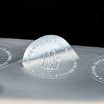 Box Sealing Sticker - Custom Embossed Logo Gold Aluminium Foil Adhesive Bottle Seal