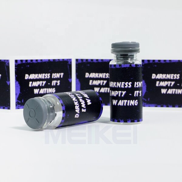 Vial Packaging Labels - Luxury Texture Paper 10ml Custom Logo CMYK 3ML Glass Sticker