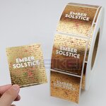 Christmas Candle Labels - 2025 Gold Foil High Temp Resistant Custom Logo Jar Sticker