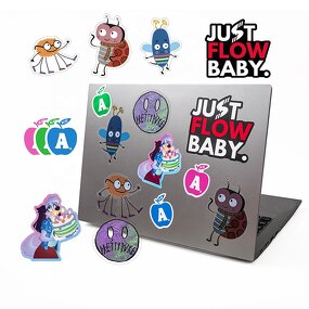 Cartoon Die Cut Sticker - Hot Sale Custom Decoration UV Production Outdoor Waterproof