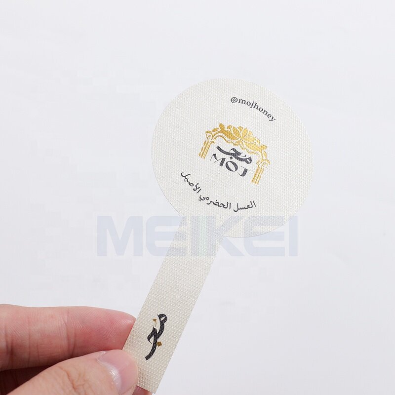 Honey Label Stickers - Custom Logo Gold Foil High Quality Textured Paper Printing