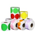 Blank Round Labels - Custom Size Eco Friendly Self-Adhesive Colored Thermal Circle