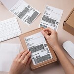 Fanfold Thermal Labels - 4" X 6" Direct A6 Waybill Sticker for Shipping Logistics