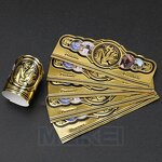 Cigar Band Ring - 3D Embossed Custom Logo Luxury Paper Gold Foil Printing Cigar