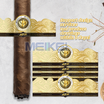 Green Cigar Bands - Hot Sale Custom Logo 3D Embossed Personalized Cigar Band Label