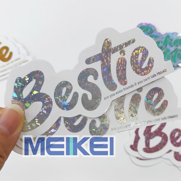 Holographic Sticker - Logo Printing Glossy Vinyl Waterproof Die Cut Adhesive Custom