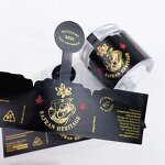 Food Packaging Label - Gold Foil Stamping Honey Spice Glass Jar Container Sticker