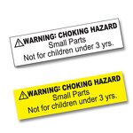 Choking Hazard Label - Self Adhesive Baby Caution Small Toy Safety Warning Sticker