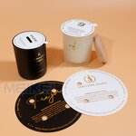 Gold Foil Warning Labels - Dust Covers Oil/Water Proof Paper Candle Warning Sticker
