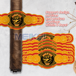 Cigar Bands Label - Gold Embossed Raise Foil Logo Personalized Design Cigar Ring