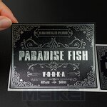 Liquor Wine Labels - Luxury 3D Silver Foil Embossed Offset Printing Waterproof Bottle