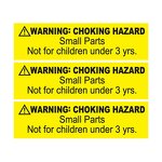 Choking Hazard Label - Self Adhesive Baby Caution Small Toy Safety Warning Sticker