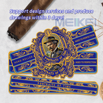 Cigar Bands Printing - Hot Sale 3D Embossed 128G 160G Non-Glue Gold Foil Paper