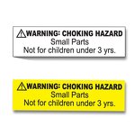 Choking Hazard Label - Self Adhesive Baby Caution Small Toy Safety Warning Sticker