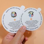 Gold Foil Warning Labels - Dust Covers Oil/Water Proof Paper Candle Warning Sticker