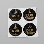Sticker Sheet Factory - Custom Logo 3D Emboss Gold Foil Black Grainy Glitter Texture