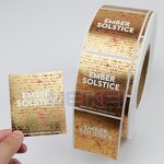 Black Candle Labels - Luxury Texture Paper Gold Embossed 3D Epoxy for Candle Jars