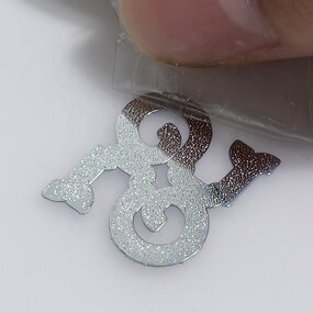 Nickel Decal Label - Luxury Thin Metallic 3D Custom Silver Gold Adhesive Transfer