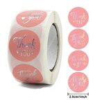 Holographic Stickers - Custom Logo Round 1.5 Inches Thank You Small Business