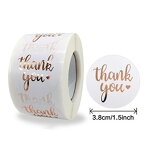 Holographic Stickers - Custom Logo Round 1.5 Inches Thank You Small Business