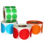 Round Thermal Labels - Custom Printing Color Coding Dot Colored Paper Sticker Roll