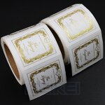 Perfume Bottle Labels - Luxury Textured Paper Waterproof Household Essence Custom Logo