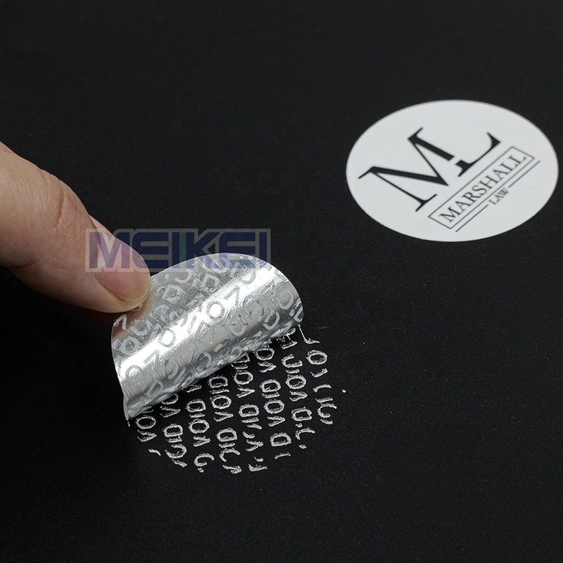 QR Code Security Sticker - Custom Silver Gold Anti-Fake Full Transfer Void Seal