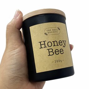 Kraft Candle Labels - Eco-friendly Offset Black Printing Foil Stamp for Candle Jars