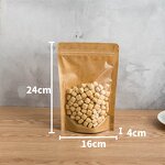 Eco Kraft Pouch - Waterproof Zip Lock Stand up Coffee Bag Eco-Friendly Food Bag