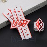 Red Cigar Band - Foil Embossed Logo 128grams Paper Golf Foil Hot Sale Cigar Label