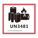 Lithium Battery Labels - UN3090 UN3091 UN3480 UN3481 Self Adhesive Transport