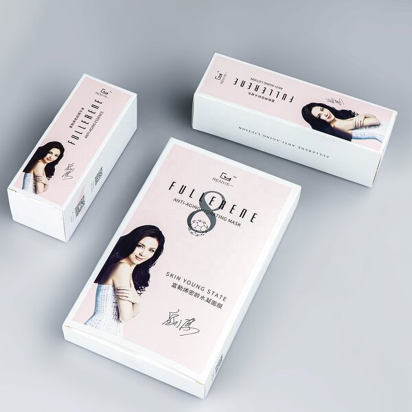 Skincare Packaging Box - Silver Foil 350G Matte White Waterproof Small Cosmetic Box