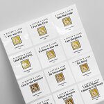 Christmas Candle Labels - 2025 Gold Foil High Temp Resistant Custom Logo Jar Sticker