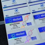 Small Bottle Labels - Waterproof Brushed Silver 5ml 10ml Peptide Vial Holographic