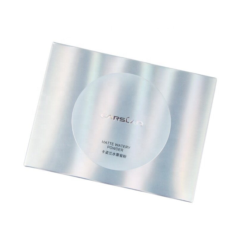 Lip Gloss Boxes - Embossed Logo Luxury Silver Card Glossy Skincare Cosmetic Packaging