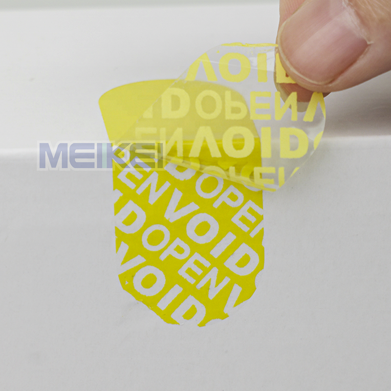 Gold Tamper Labels - Custom Logo Waterproof Cosmetics Perfumes Warranty Void Seal