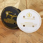 Dust Cover Labels - Custom Design Oil/Water Proof Paper Candle Warning Sticker Jar